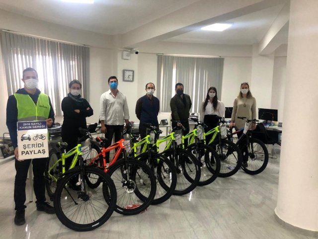 Bilecik Belediyesi'ne 7 Bisiklet Hibe Edildi