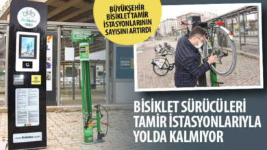 Konya Büyükşehir Bisiklet Tamir İstasyonlarının Sayısını Artırdı